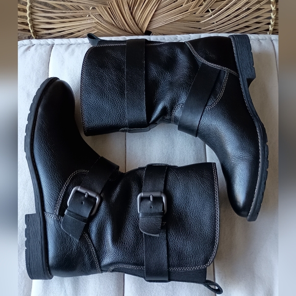 Montana West Shoes - Montana Black Leather Buckle Boots_9